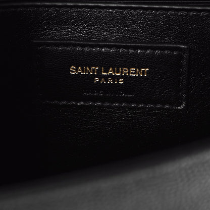 Saint Laurent Grain De Poudre Medium Classic Monogram Kate Satchel Black 6 of 7