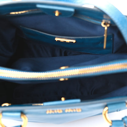 Miu Miu Vitello Shine Top Handle Satchel Oceano 5 of 12