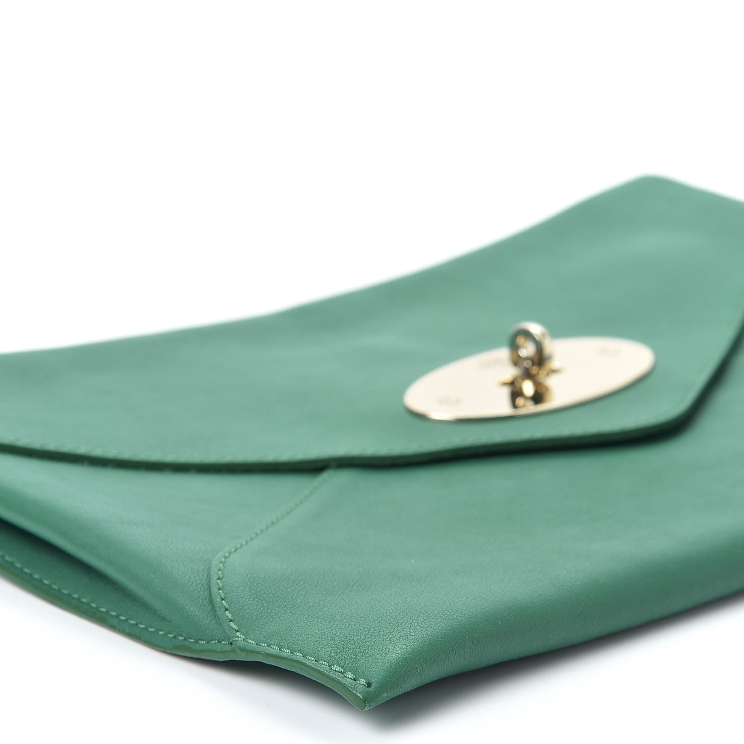 Mulberry Classic Grain Calfskin Willow Clutch Emerald 5 of 9