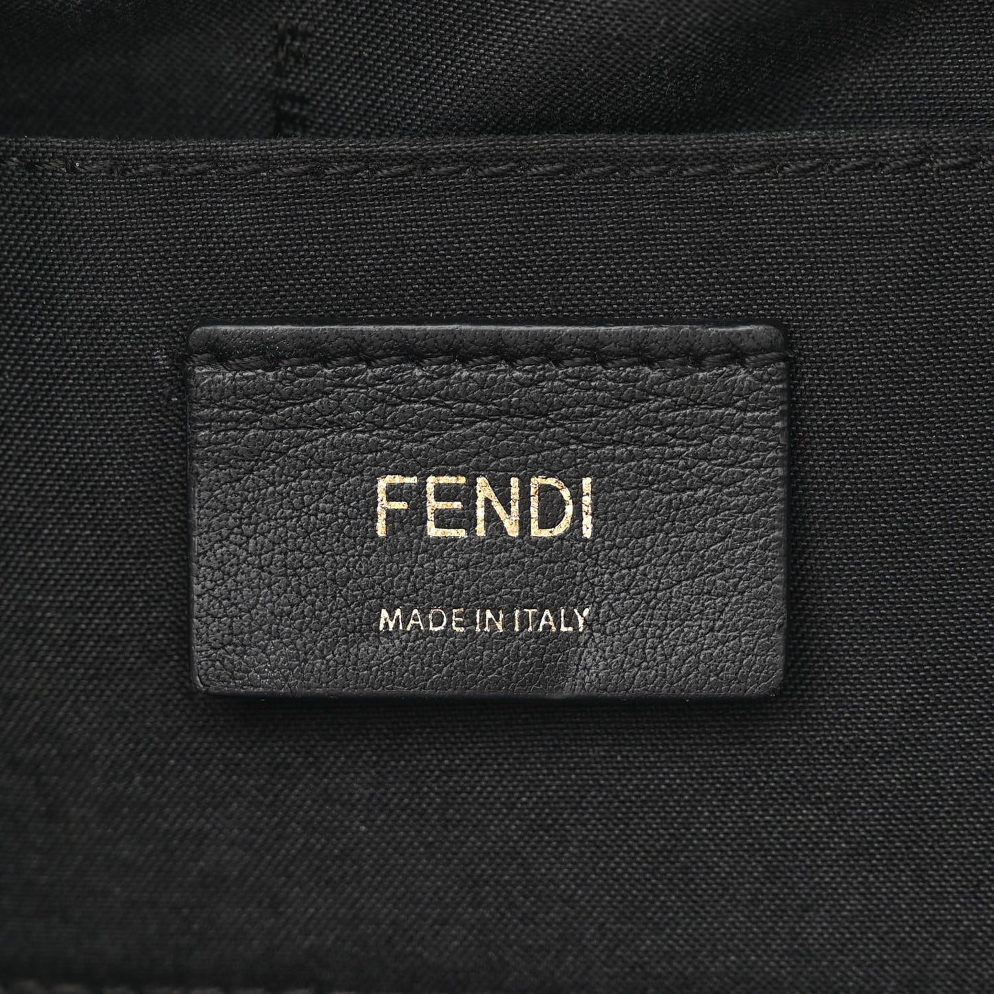 Vitello Century F is Fendi Bi-Color FF 1974 Embossed Camera Case Maya Black