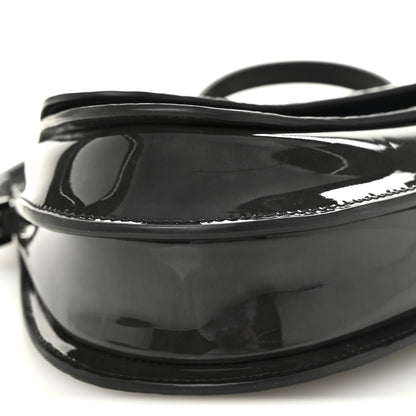 Christian Dior Patent Oblique Embossed Saddle Boxy Bag Black 8 of 9