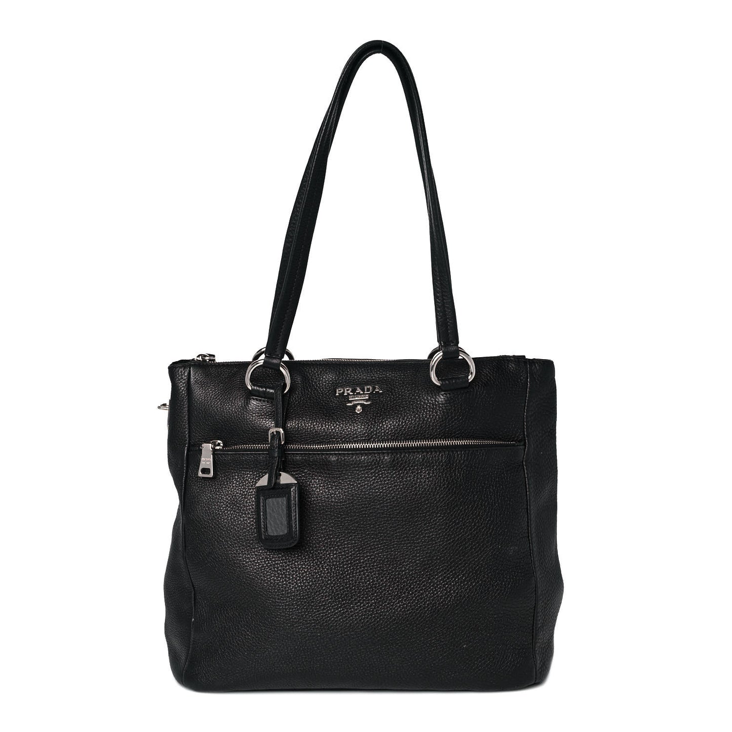 Vitello Daino Shopping Tote Black