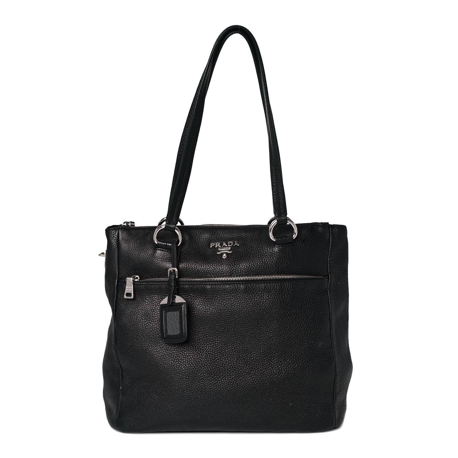 Prada Vitello Daino Shopping Tote Black 1 of 9