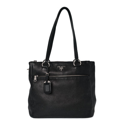 Prada Vitello Daino Shopping Tote Black 1 of 9