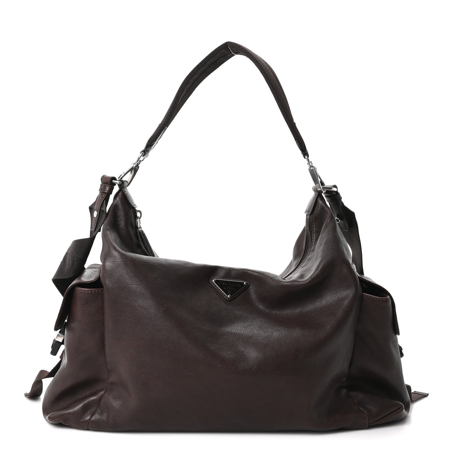 Prada Bullhide Large Explore Shoulder Bag Coffee 1 of 9