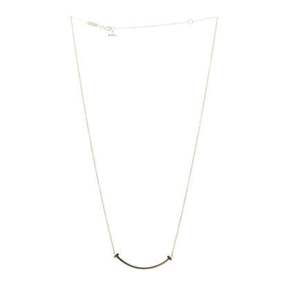Tiffany 18K Yellow Gold Small T Smile Pendant Necklace 3 of 6