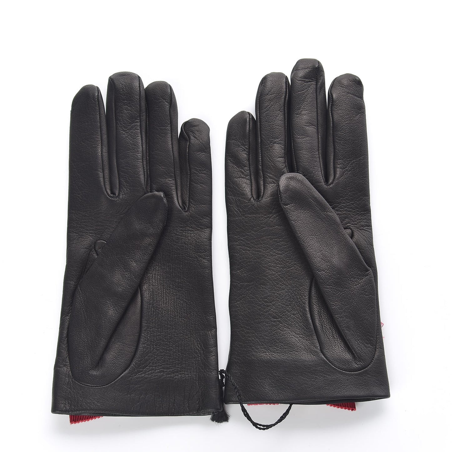 Nappa GG Bow Gloves 8.5 Black Pink