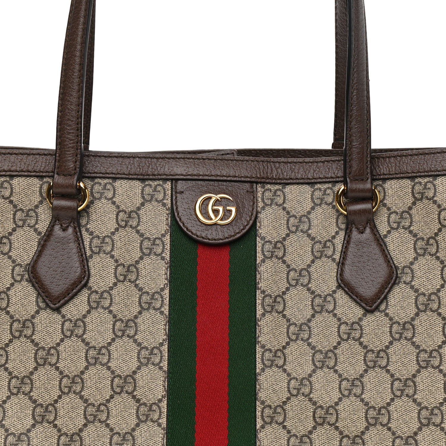 Gucci GG Supreme Monogram Medium Ophidia Shopping Tote Brown 8 of 13