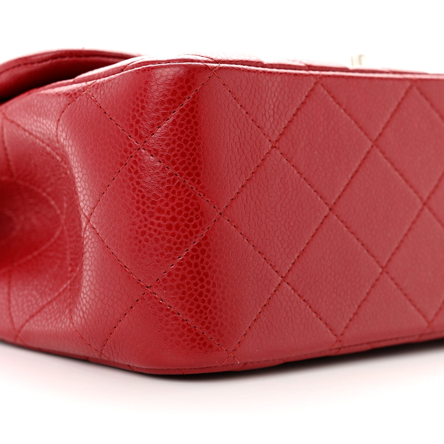 Chanel Caviar Quilted Jumbo Double Flap Dark Red 9 of 13