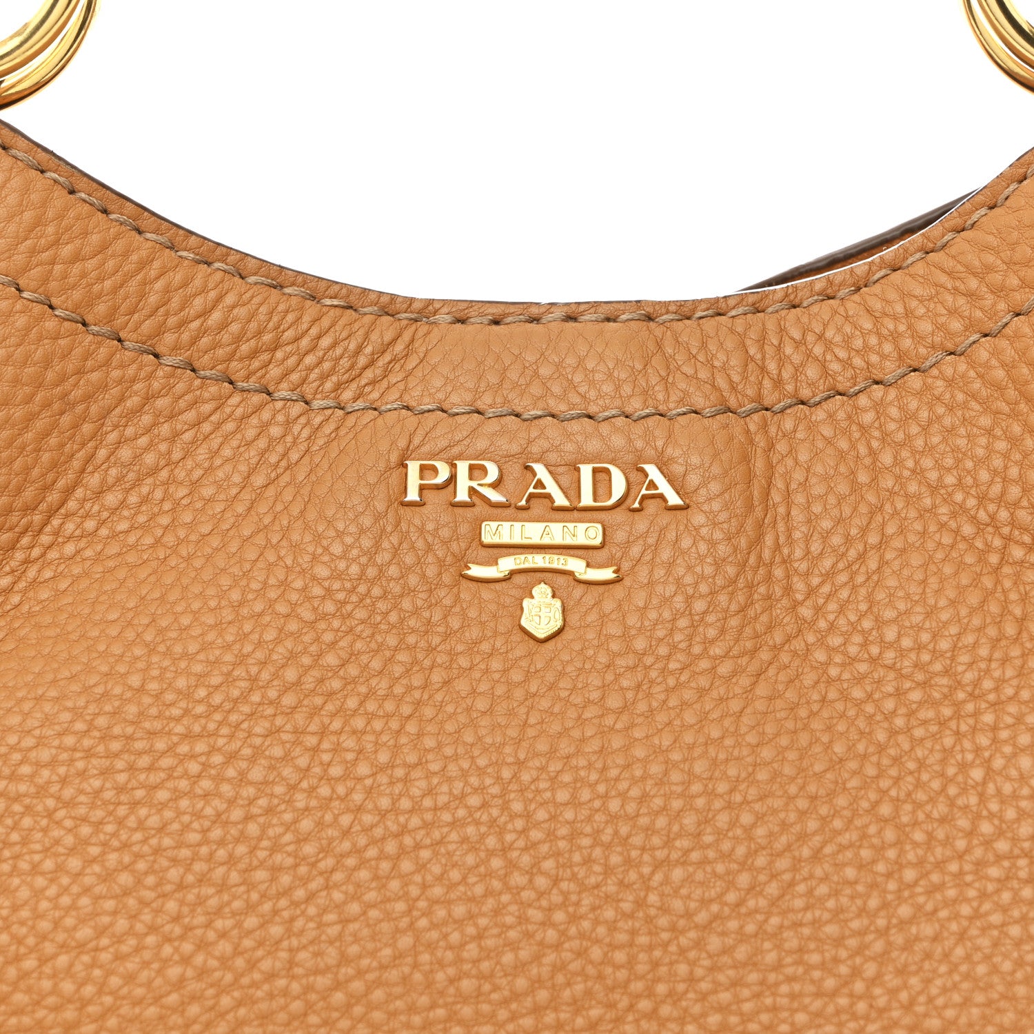 Prada Vitello Daino Shoulder Bag Caramel 7 of 11