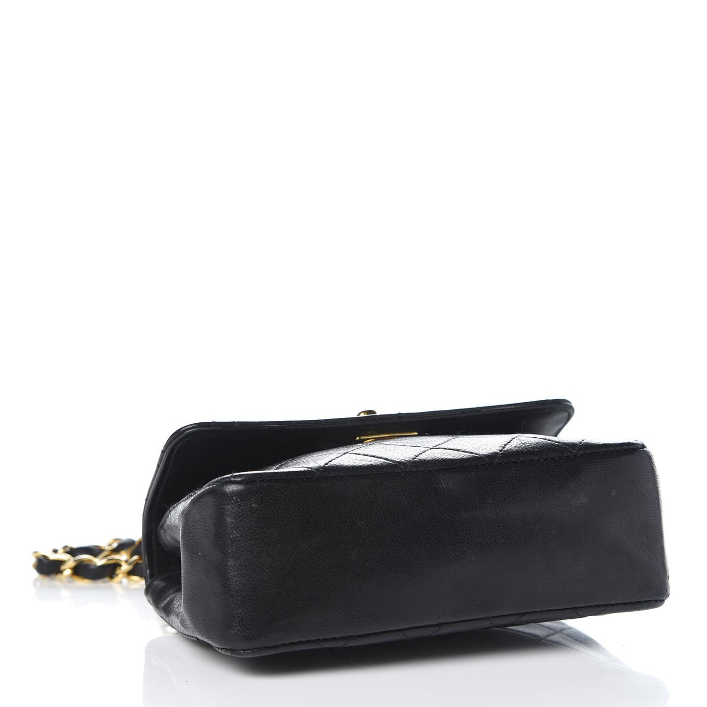 Lambskin Quilted Extra Mini Flap Black