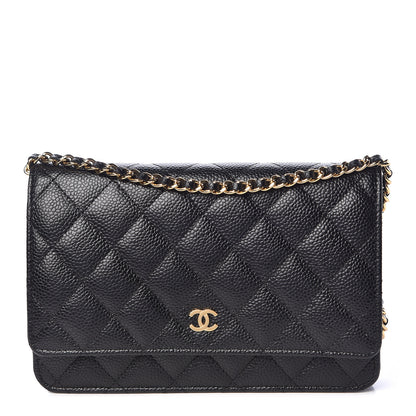 Chanel Caviar Quilted Wallet On Chain WOC Black 1 of 12
