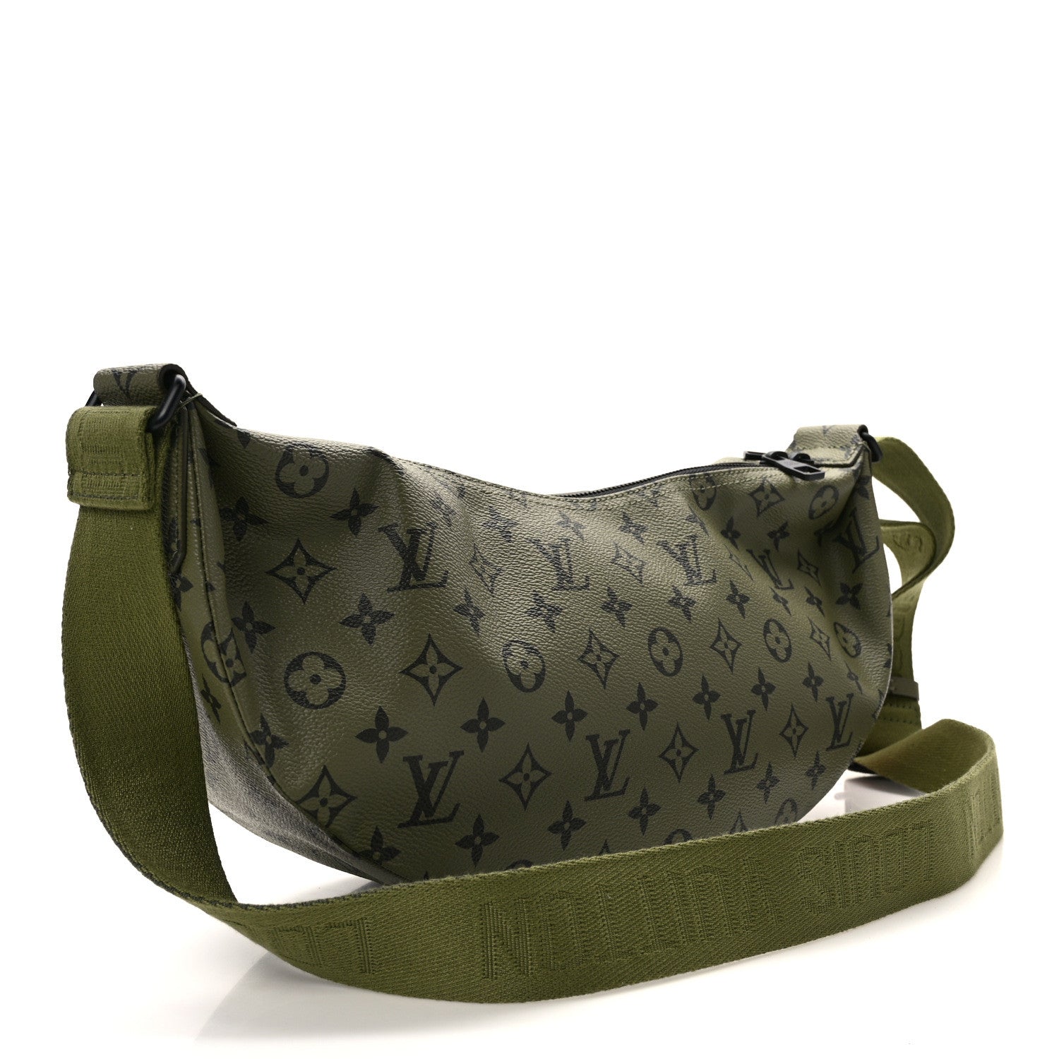 Louis Vuitton Monogram Hamac Bag Khaki Green Vermillion Red 2 of 8