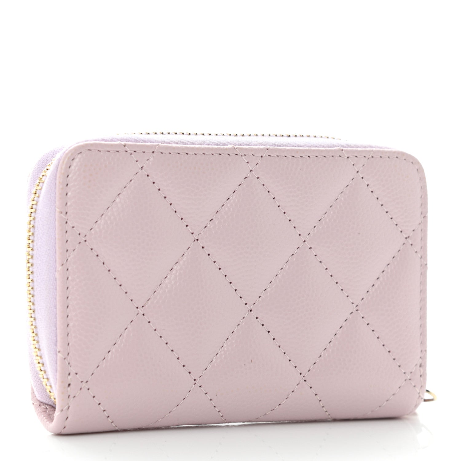 Chanel Caviar Quilted Pearl Coco Candy Zip Coin Purse Light Pink 3 of 9
