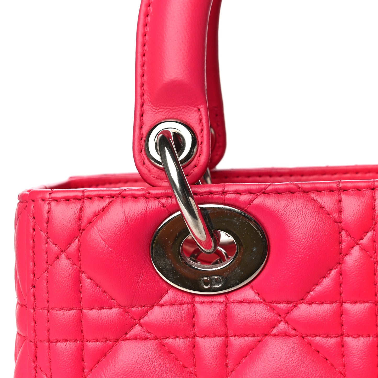 Lambskin Cannage Medium Lady Dior Pink