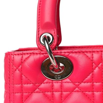 Christian Dior Lambskin Cannage Medium Lady Dior Pink 23 of 25