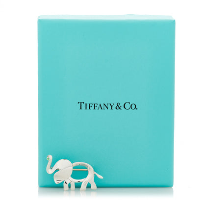 Tiffany Sterling Silver Tsavorite Save the Wild Elephant Brooch 5 of 5