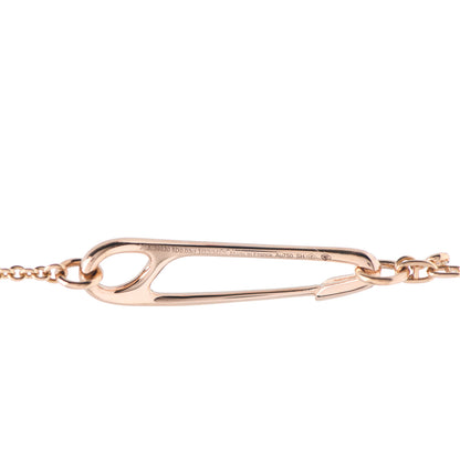 Hermes 18K Rose Gold Diamond MM Chaine d'Ancre Punk Bracelet SH 3 of 4