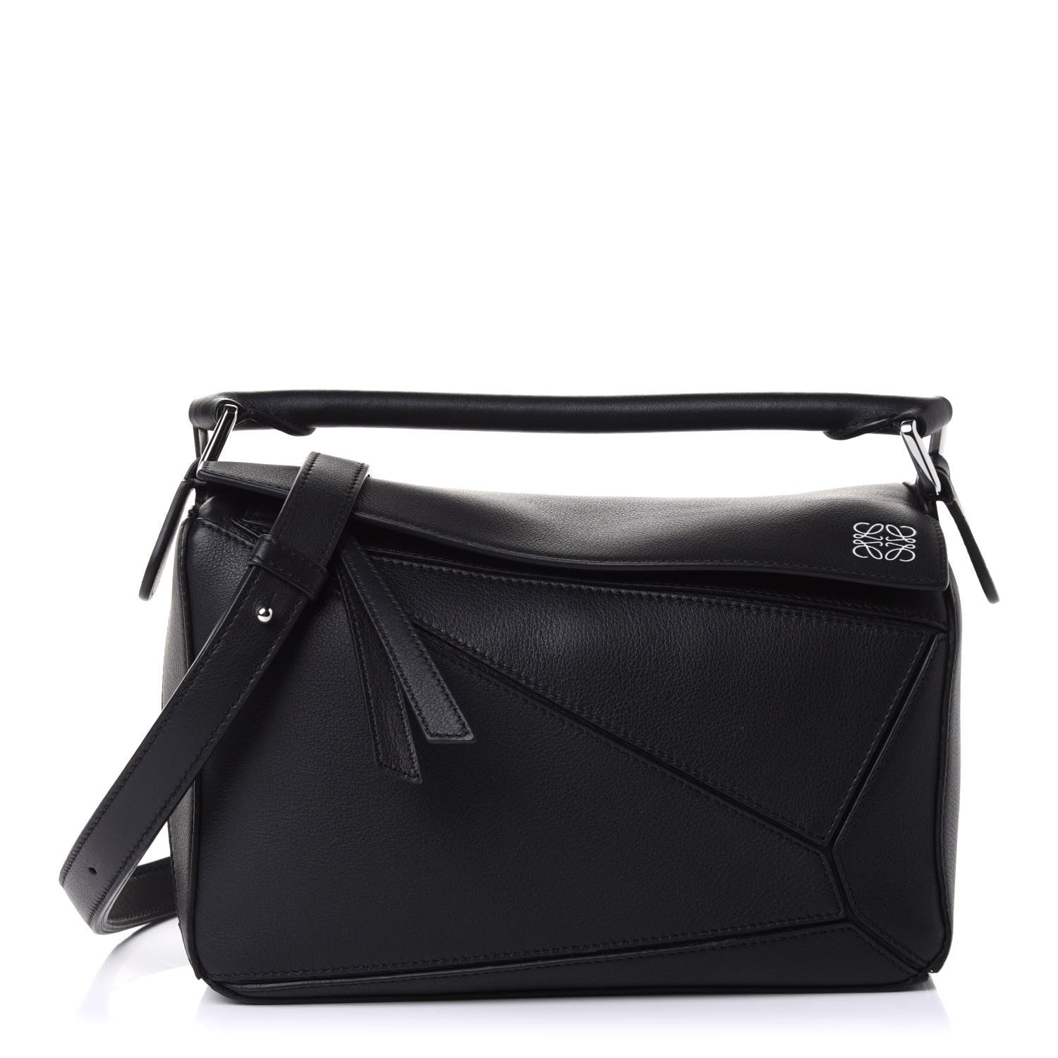 Loewe Calfskin Small Puzzle Bag Black 1 of 10