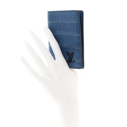 Louis Vuitton Alligator Pocket Organizer Blue 2 of 7
