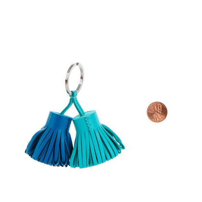 Hermes Lambskin Carmen Uno-Dos Key Holder Bleu Izmir Lagon 2 of 5
