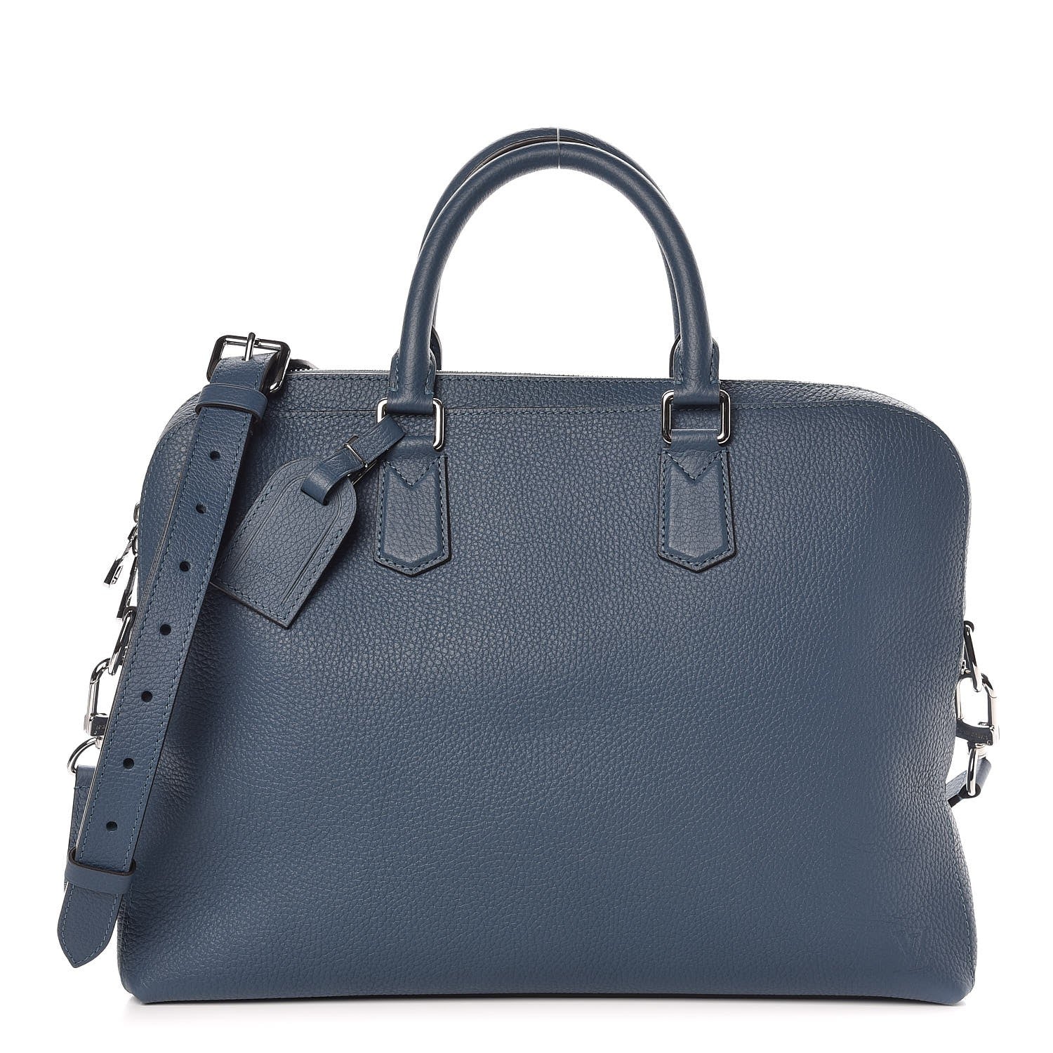 Louis Vuitton Taurillon Victor Briefcase Blue Gris 1 of 7