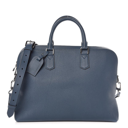 Louis Vuitton Taurillon Victor Briefcase Blue Gris 1 of 7