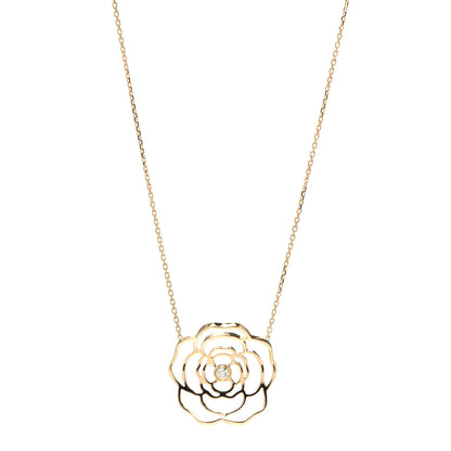 Chanel 18K Yellow Gold Diamond Petales de Camelia Necklace 1 of 6