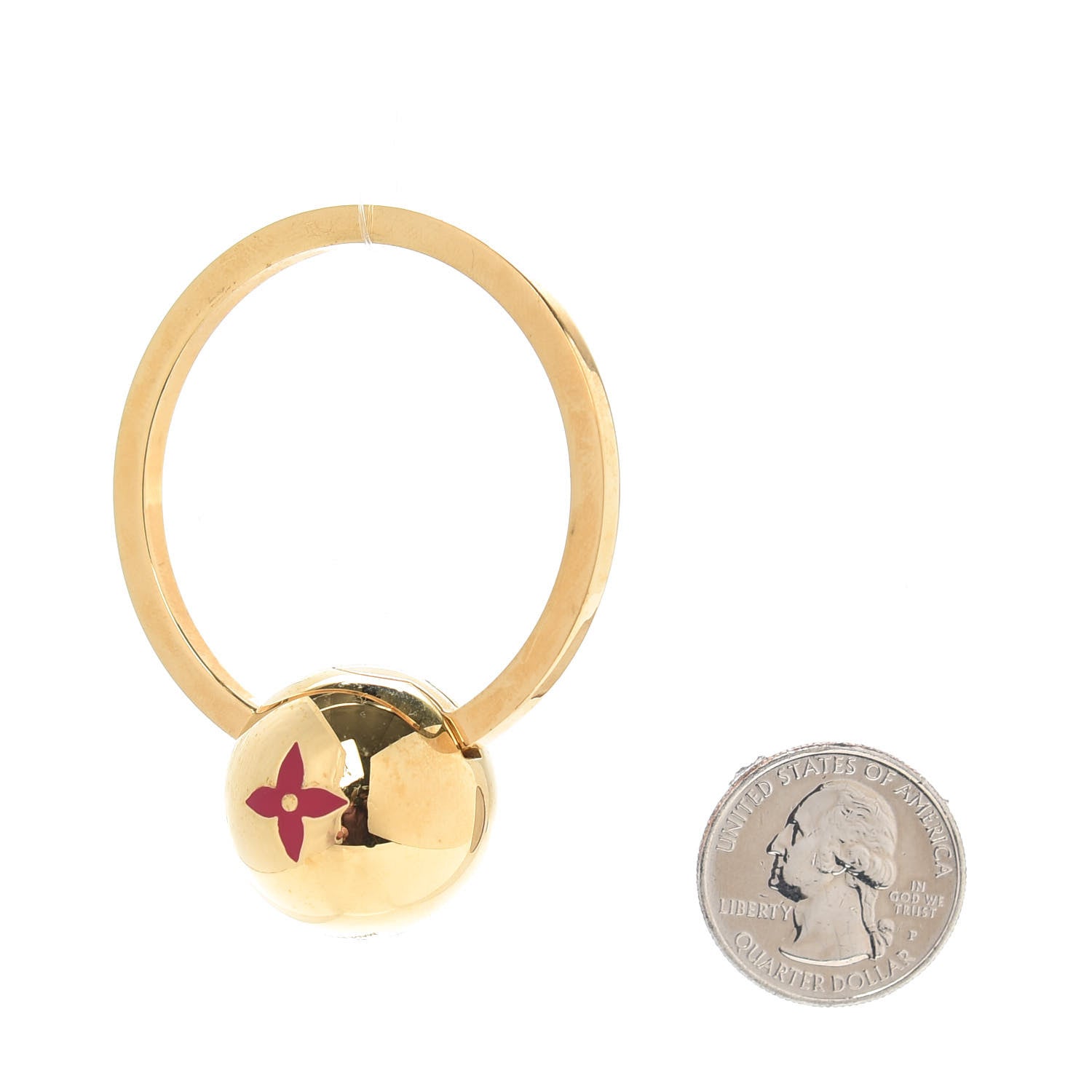 Louis Vuitton Sphere Key Ring Gold 2 of 3