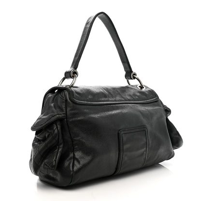 Chanel Glazed Caviar Large Coco Rider Flap Hobo Black 3 of 13