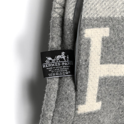 Hermes Wool Cashmere Avalon III Pillow PM Ecru Gris Clair 3 of 3