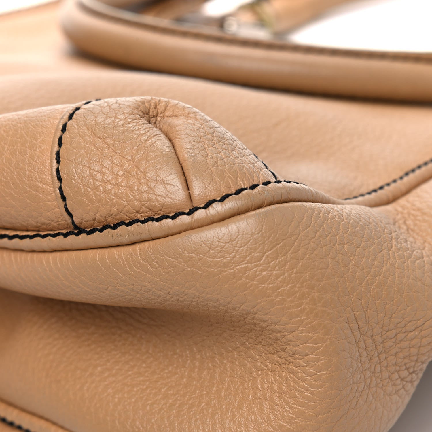 Chanel Grained Calfskin Tassel Hobo Beige 8 of 13