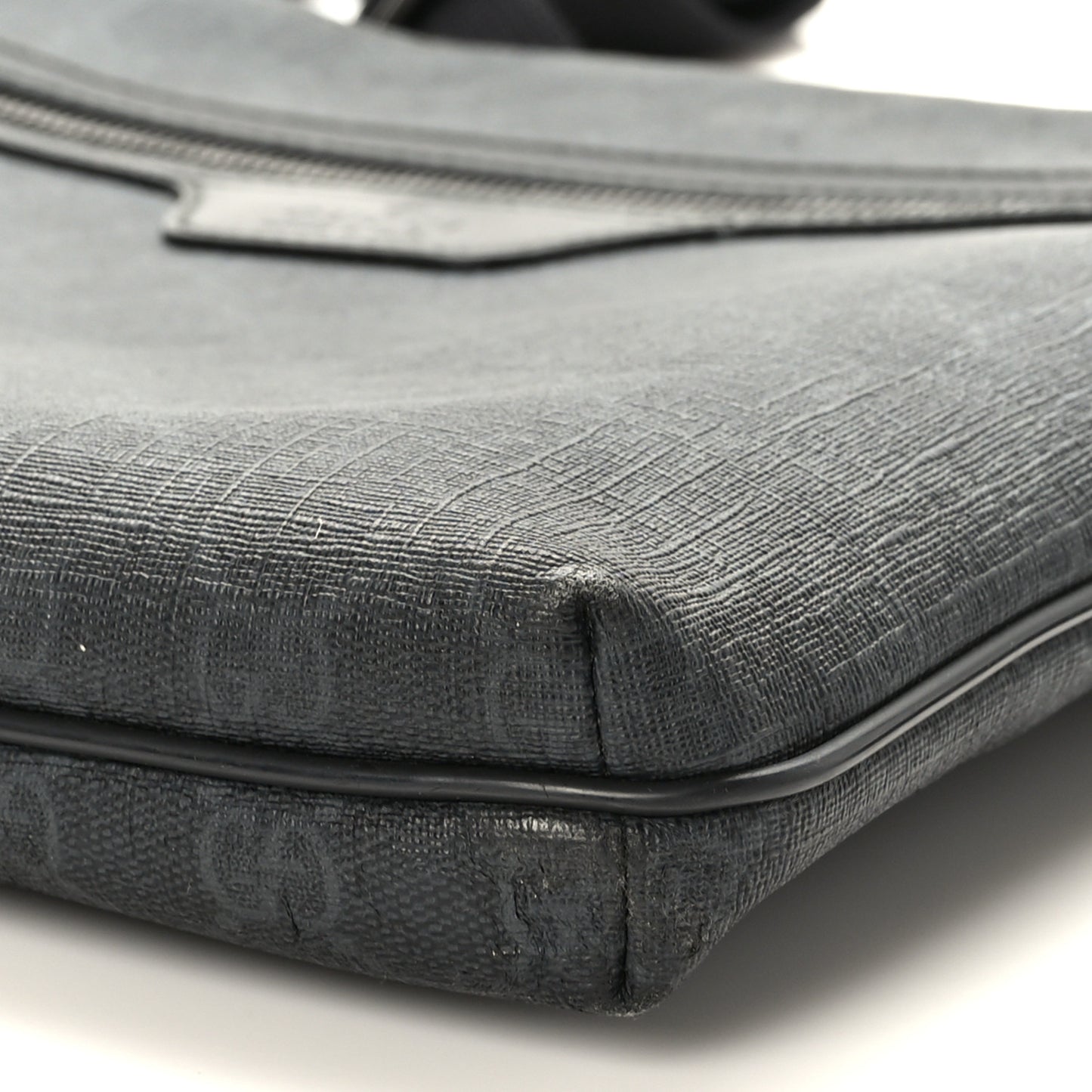 GG Supreme Monogram Crossbody Messenger Bag Black Grey