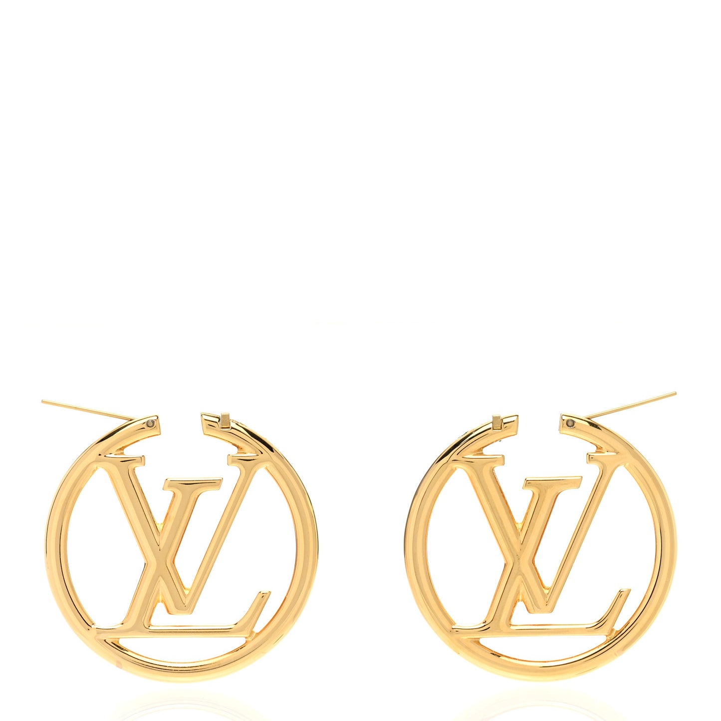 Metal Louise Hoop Earrings Gold
