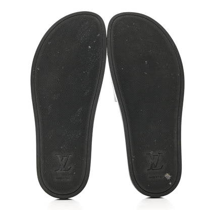 Louis Vuitton Rubber Monogram Eclipse Mens Waterfront Mules 8 Black 5 of 9
