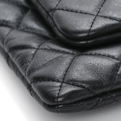 Chanel Shiny Lambskin Quilted Medium Double Case With Strap Black 8 of 9