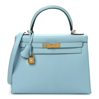 Hermes Epsom Kelly Sellier 28 Bleu Atoll 1 of 10