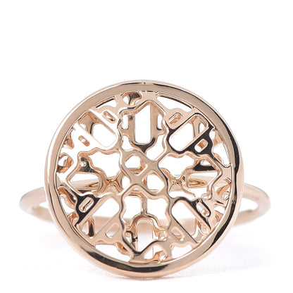 Hermes 18K Rose Gold Chaine D'Ancre Passerelle Ring 53 6.25 1 of 5