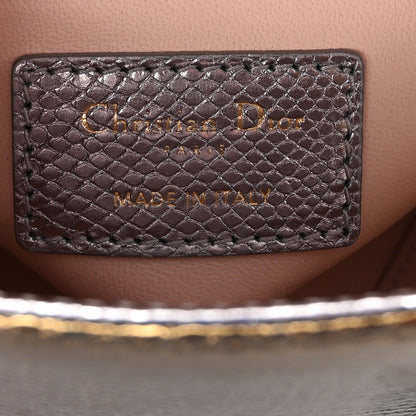 Christian Dior Metallic Karung Mini Lady Dior Gold Multicolor 6 of 10