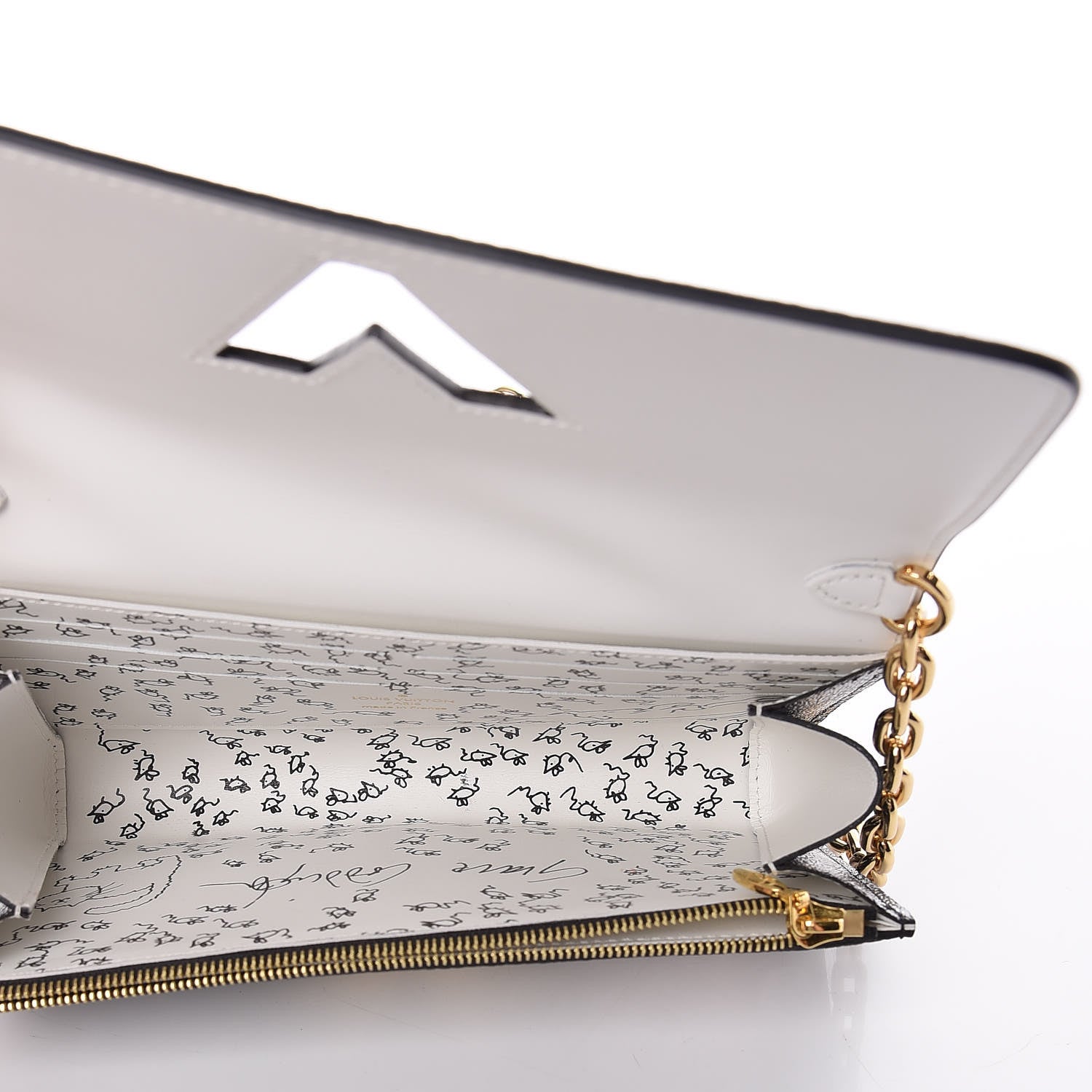 Louis Vuitton Catogram Twist Chain Wallet Black 5 of 11