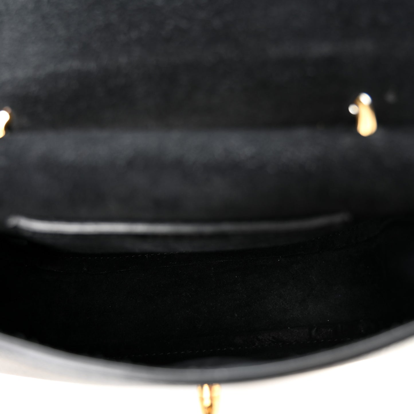 Small Classic Grain Calfskin Mini Amberley Flap Black