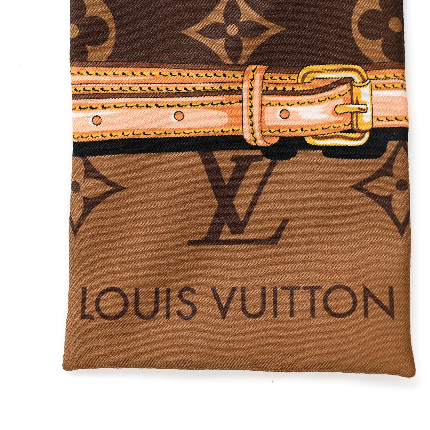 Louis Vuitton Silk Monogram Confidential Bandeau Brown 2 of 6