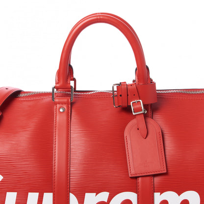 Louis Vuitton X SUPREME Epi Keepall Bandouliere 45 Red 10 of 13