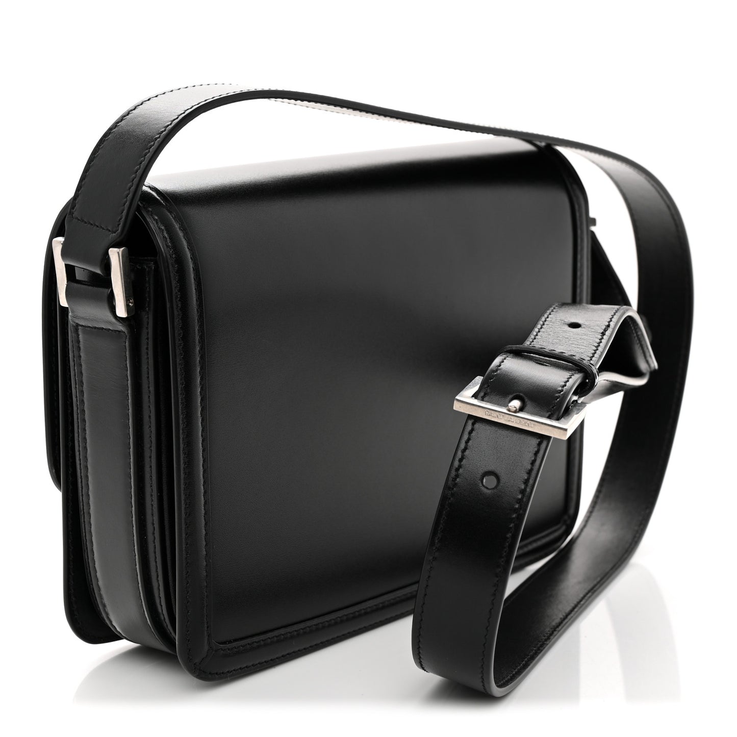 Box Calfskin Monogram Medium Solferino Satchel Black