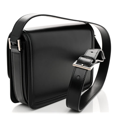 Saint Laurent Box Calfskin Monogram Medium Solferino Satchel Black 3 of 11