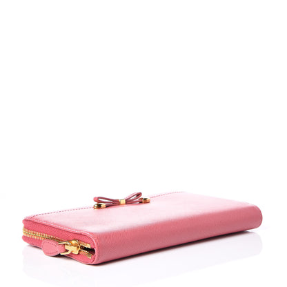 Prada Saffiano Chic Bow Zip Around Wallet Tamaris 3 of 10