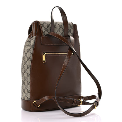 Gucci GG Supreme Monogram Calfskin Horsebit 1955 Single Buckle Backpack Beige Brown Sugar 3 of 10