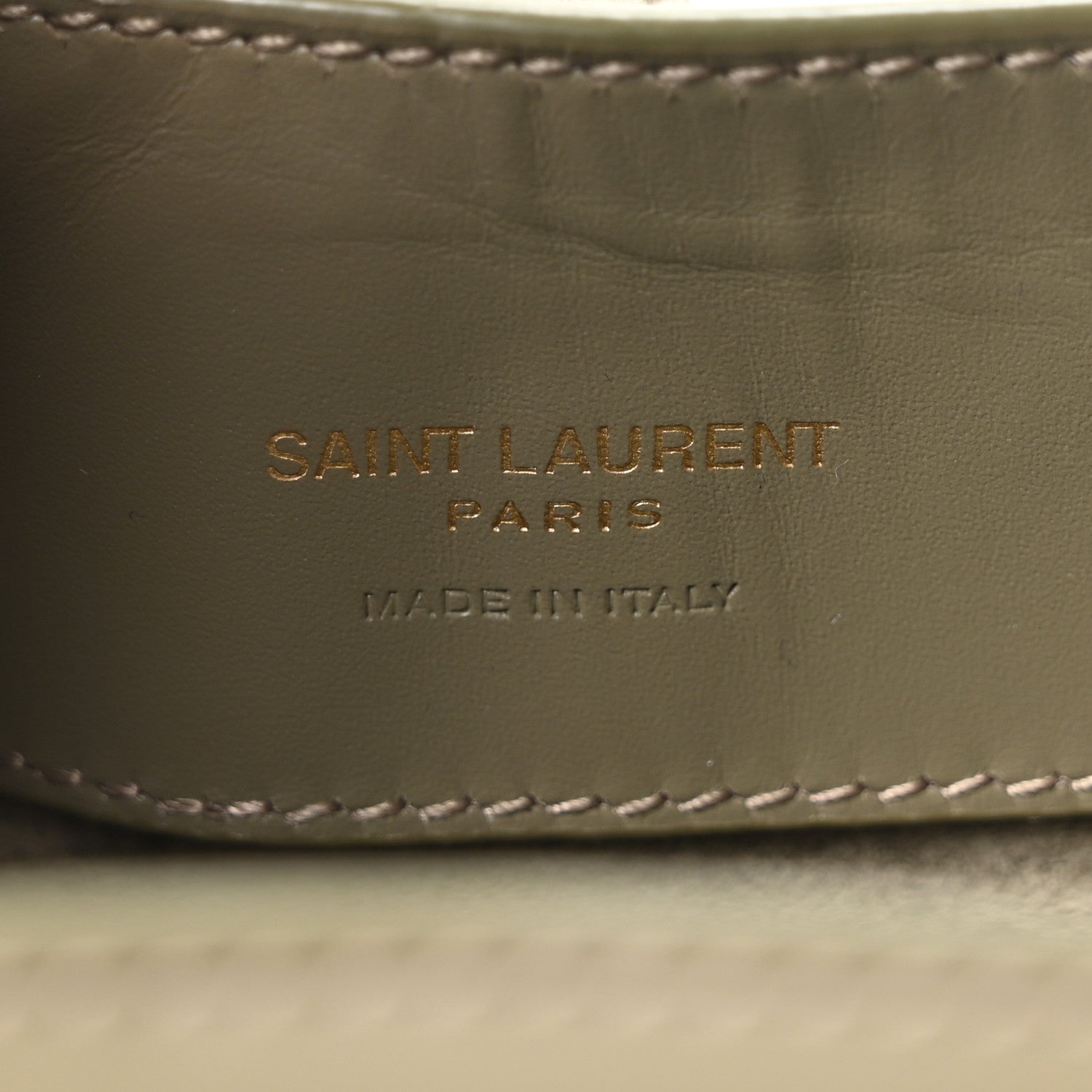 Saint Laurent Shiny Calfskin Le 37 Mini Bucket Bag Strong Moss 6 of 11