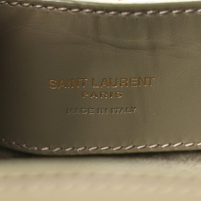 Saint Laurent Shiny Calfskin Le 37 Mini Bucket Bag Strong Moss 6 of 11