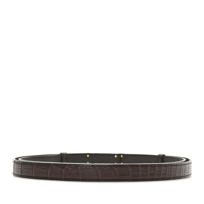 Hermes Matte Alligator Kelly Belt Havane 2 of 3